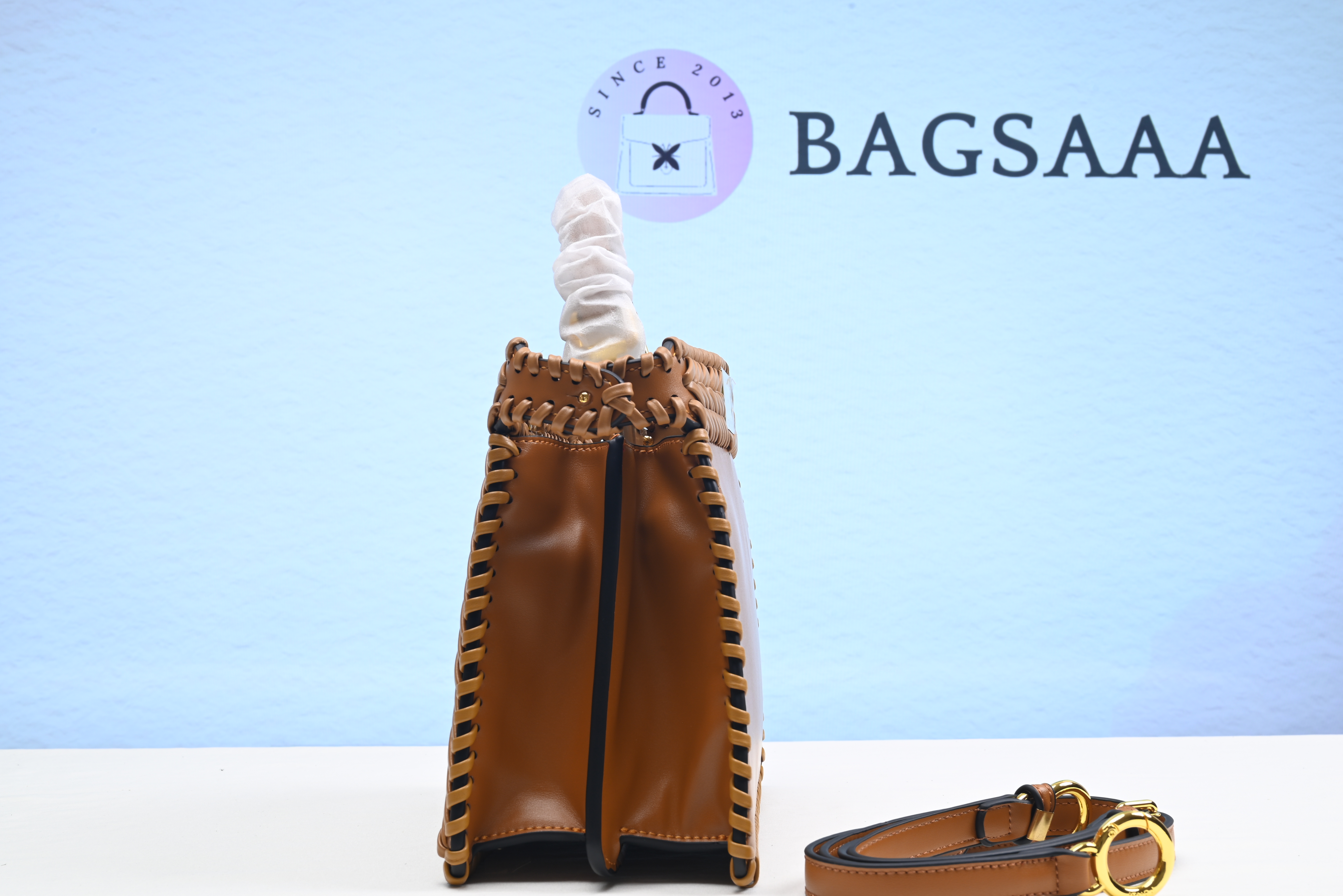 Bagsaaa F**di Peekaboo Petite Brown - 27x21x11cm