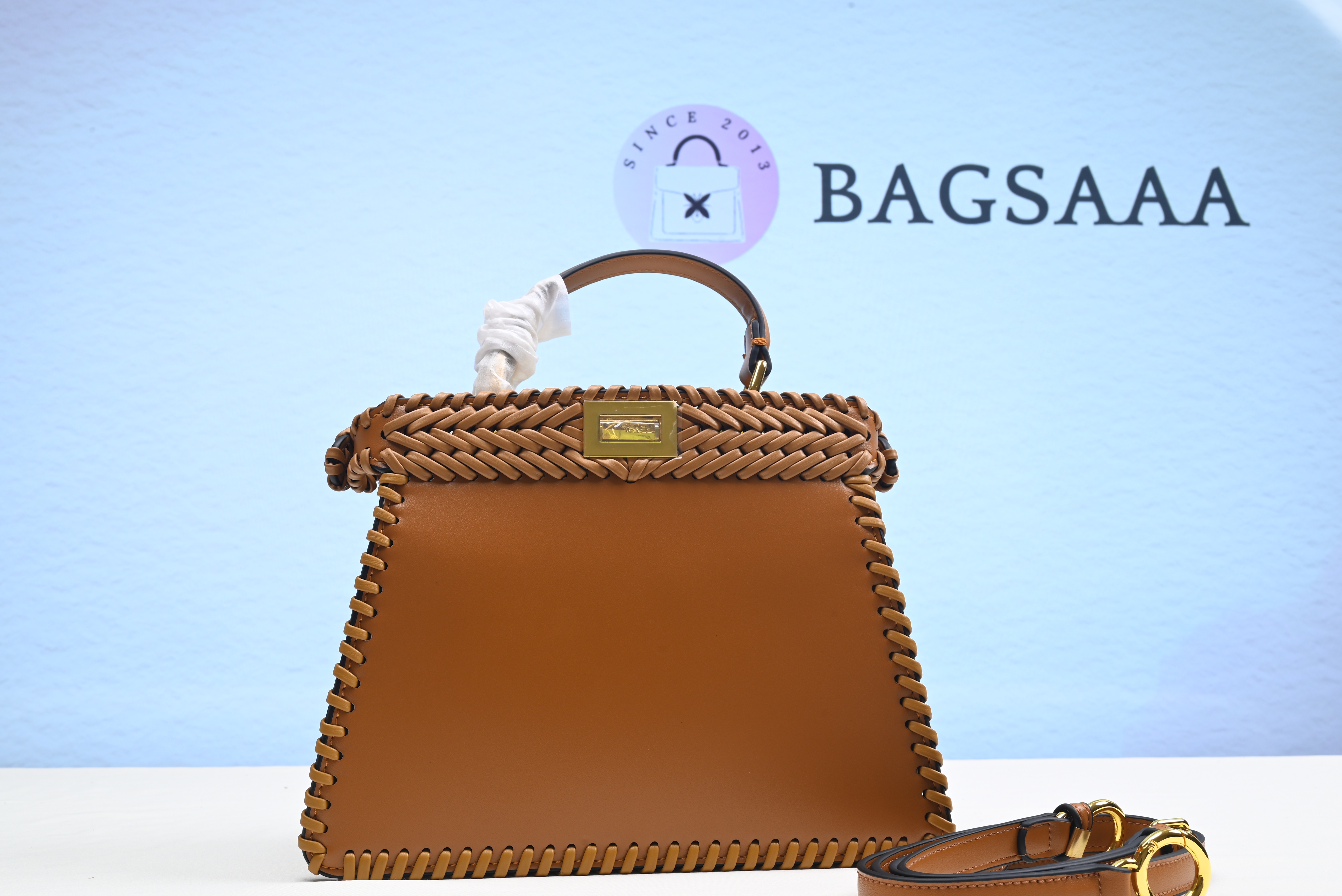 Bagsaaa F**di Peekaboo Petite Brown - 27x21x11cm