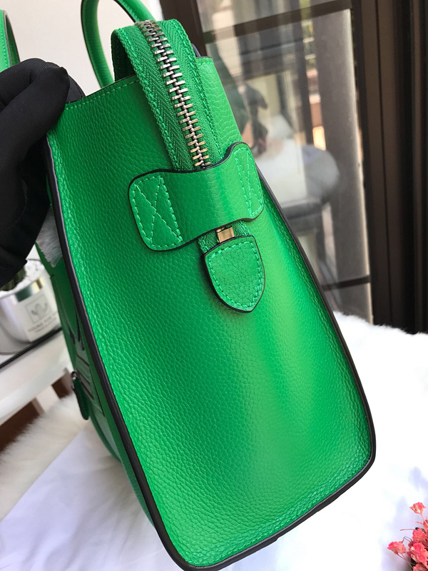 Bagsaaa Ce1i*e Micro Luggage Calfskin Handbag in green