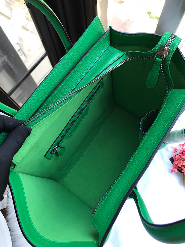Bagsaaa Ce1i*e Micro Luggage Calfskin Handbag in green