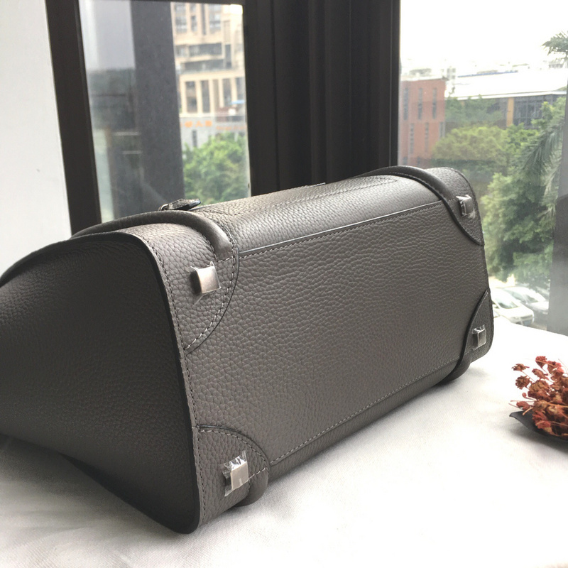 Bagsaaa Ce1i*e Micro Luggage Calfskin Handbag in greY