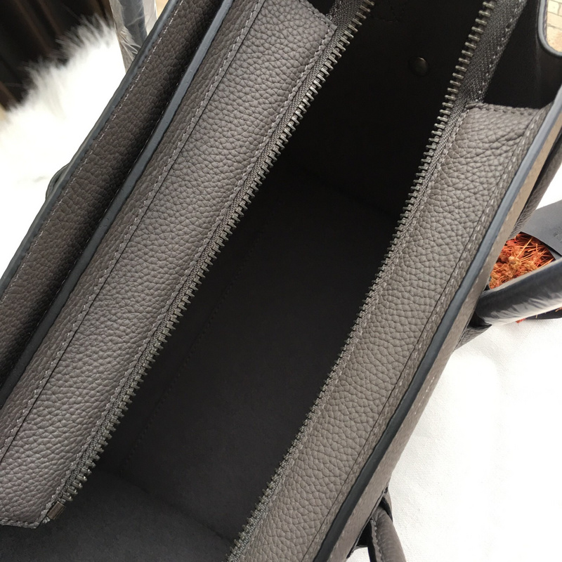 Bagsaaa Ce1i*e Micro Luggage Calfskin Handbag in greY