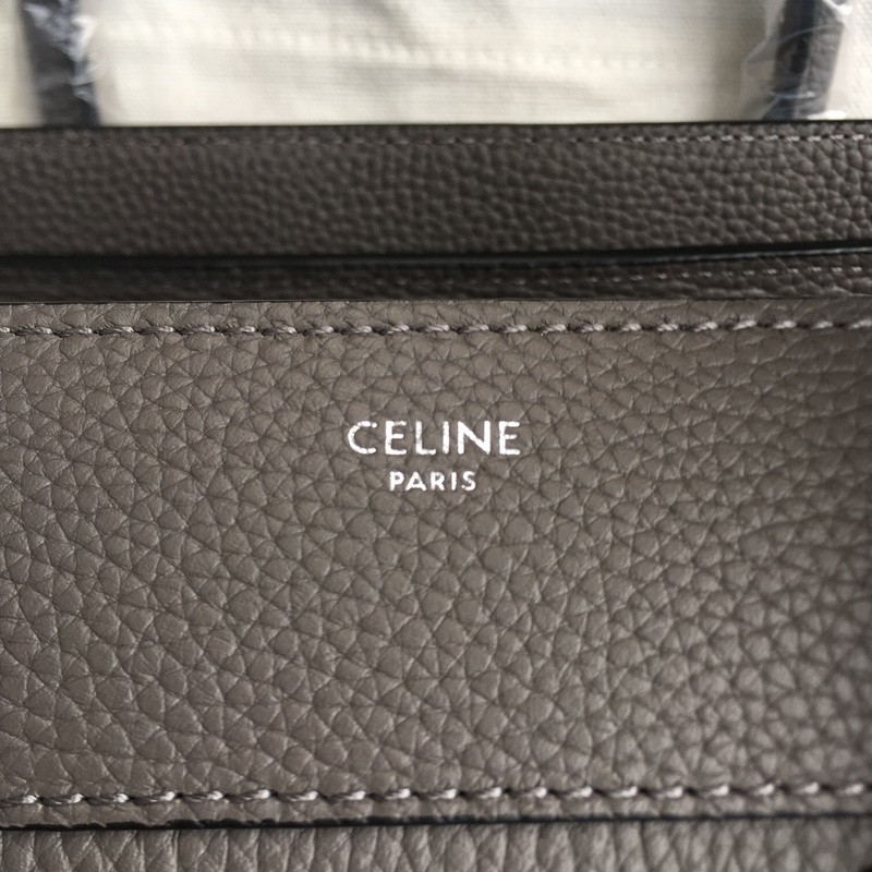 Bagsaaa Ce1i*e Micro Luggage Calfskin Handbag in greY