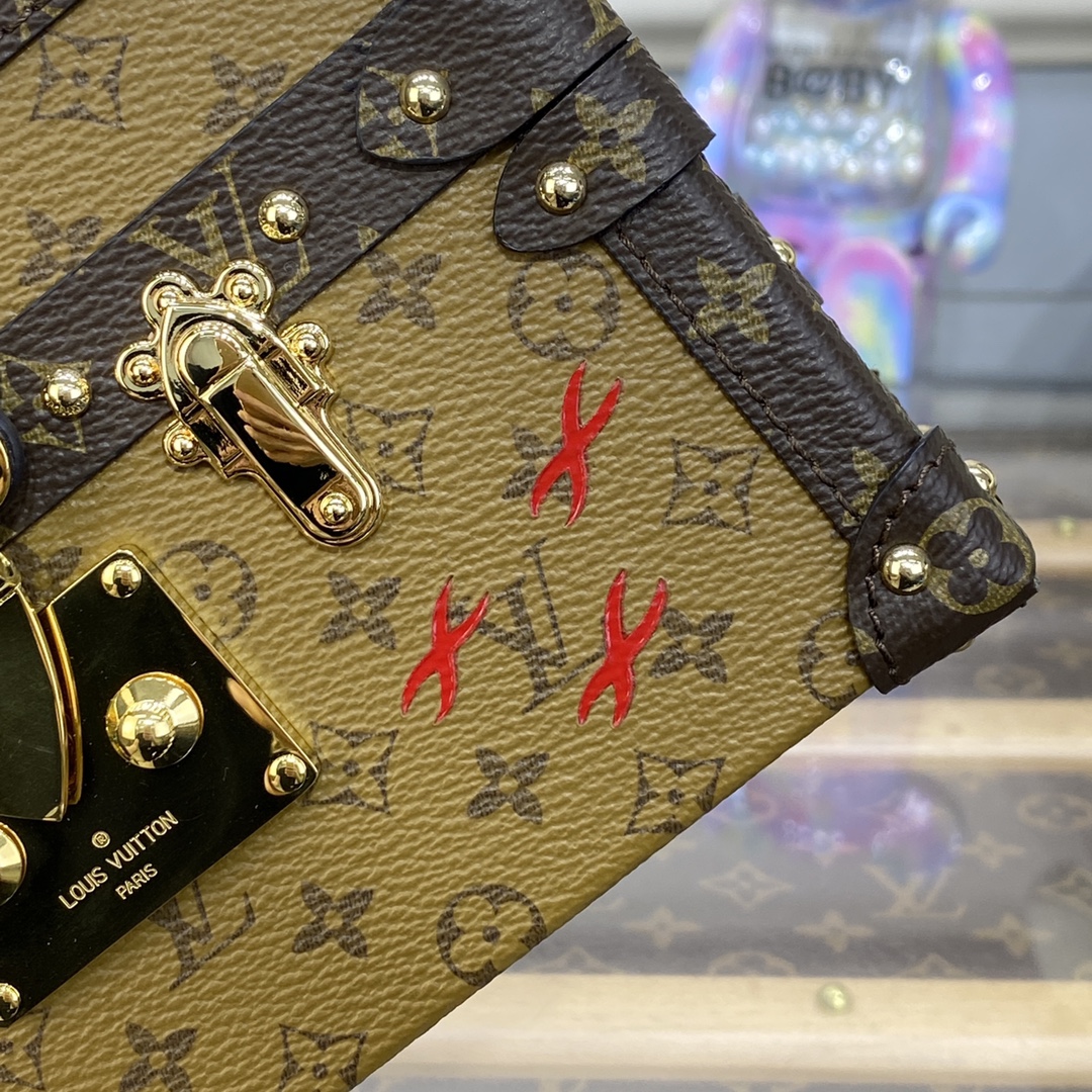 Bagsaaa L0vis Vvtt0n LU PETITE MALLE BOX Monogram Brown 20*5*12.5cm