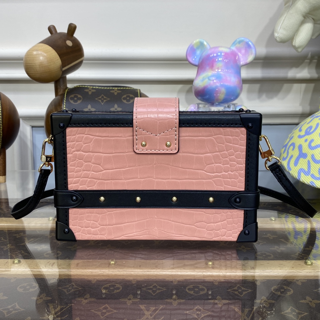 Bagsaaa L0vis Vvtt0n Petite Malle Bag Matte Alligator leather - 20 x 12.5 x 6 cm