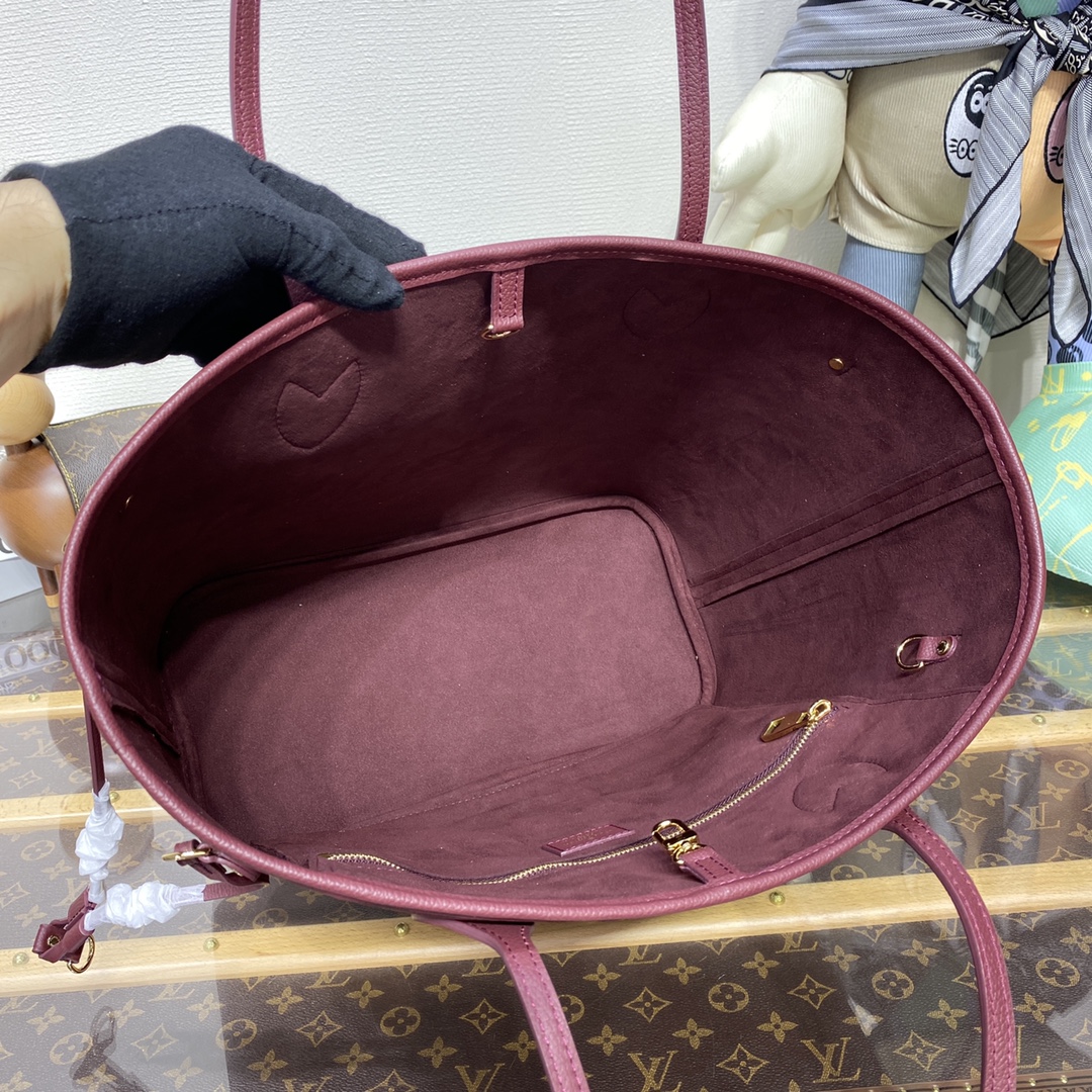 Bagsaaa L0vis Vvtt0n Neverfull MM Monogram Burgundy - 31 x28x14cm