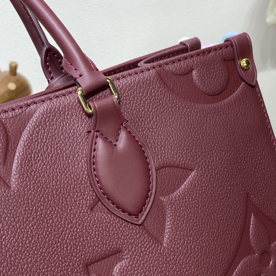 Bagsaaa L0vis Vvtt0n Onthego MM Monogram Empreinte Burgundy - 34-26-13cm