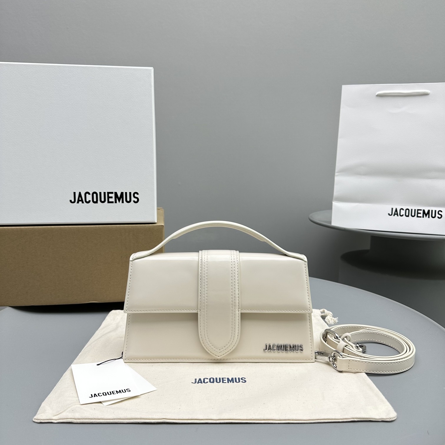 Bagsaaa Jacquemus Le Grand Bambino White - 24x13x7cm