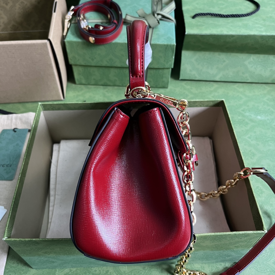 Bagsaaa Gvc*1 Horsebit 1955 mini bag red - 22x16x10.5cm