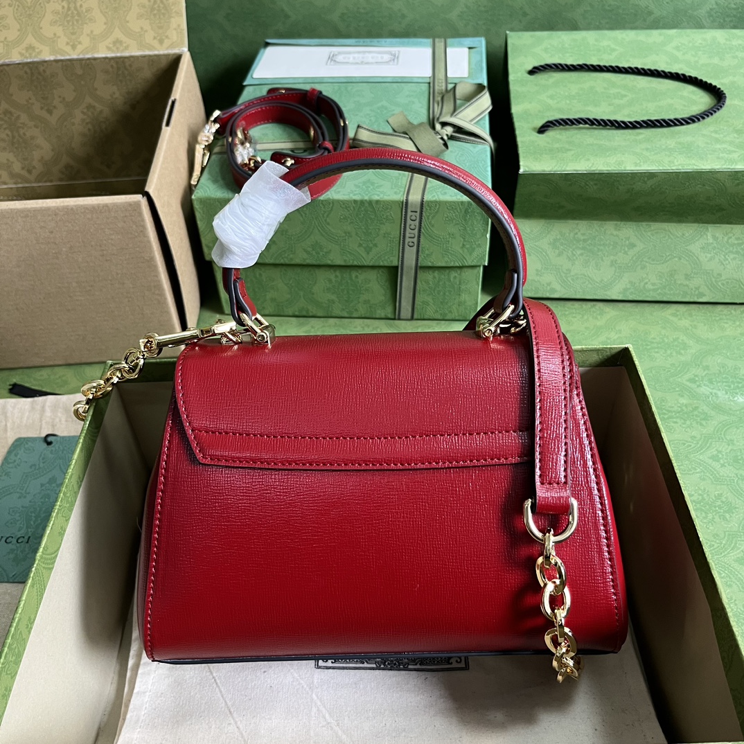 Bagsaaa Gvc*1 Horsebit 1955 mini bag red - 22x16x10.5cm