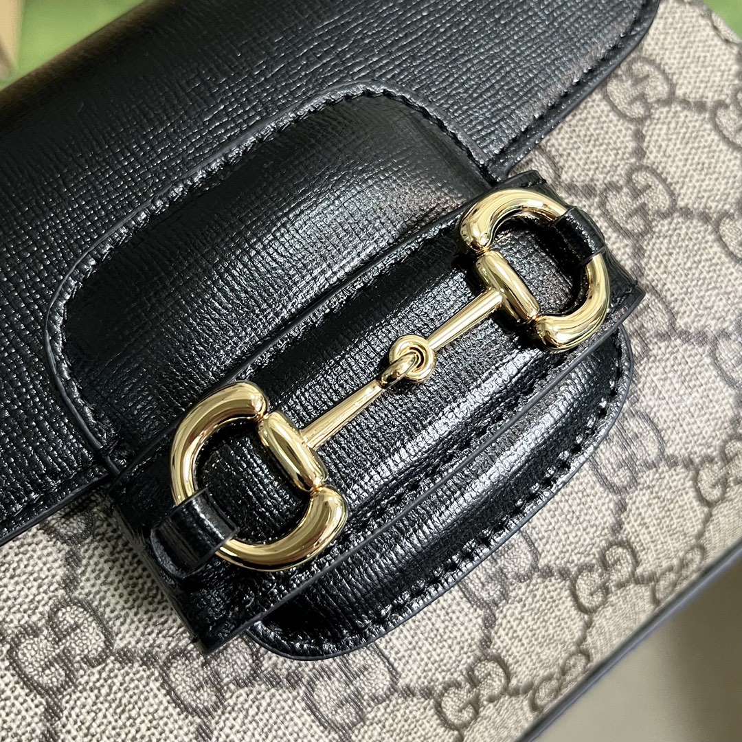 Bagsaaa Gvc*1 Horsebit 1955 mini bag ebony black - 22x16x10.5cm