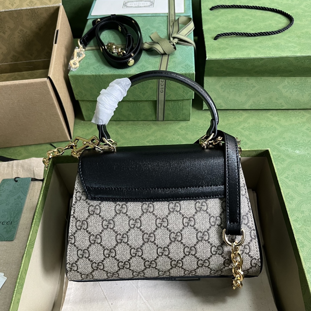 Bagsaaa Gvc*1 Horsebit 1955 mini bag ebony black - 22x16x10.5cm