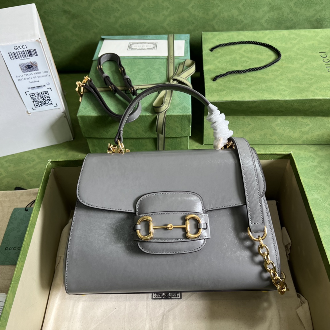 Bagsaaa Gvc*1 Horsebit 1955 mini bag grey - 22x16x10.5cm