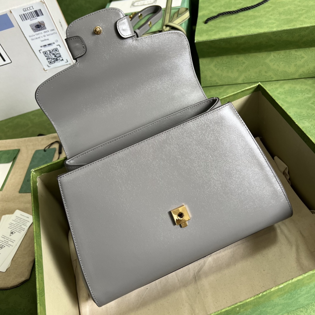 Bagsaaa Gvc*1 Horsebit 1955 mini bag grey - 22x16x10.5cm