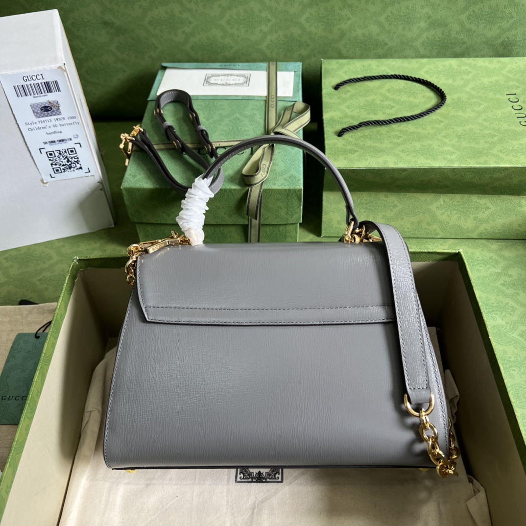 Bagsaaa Gvc*1 Horsebit 1955 mini bag grey - 22x16x10.5cm