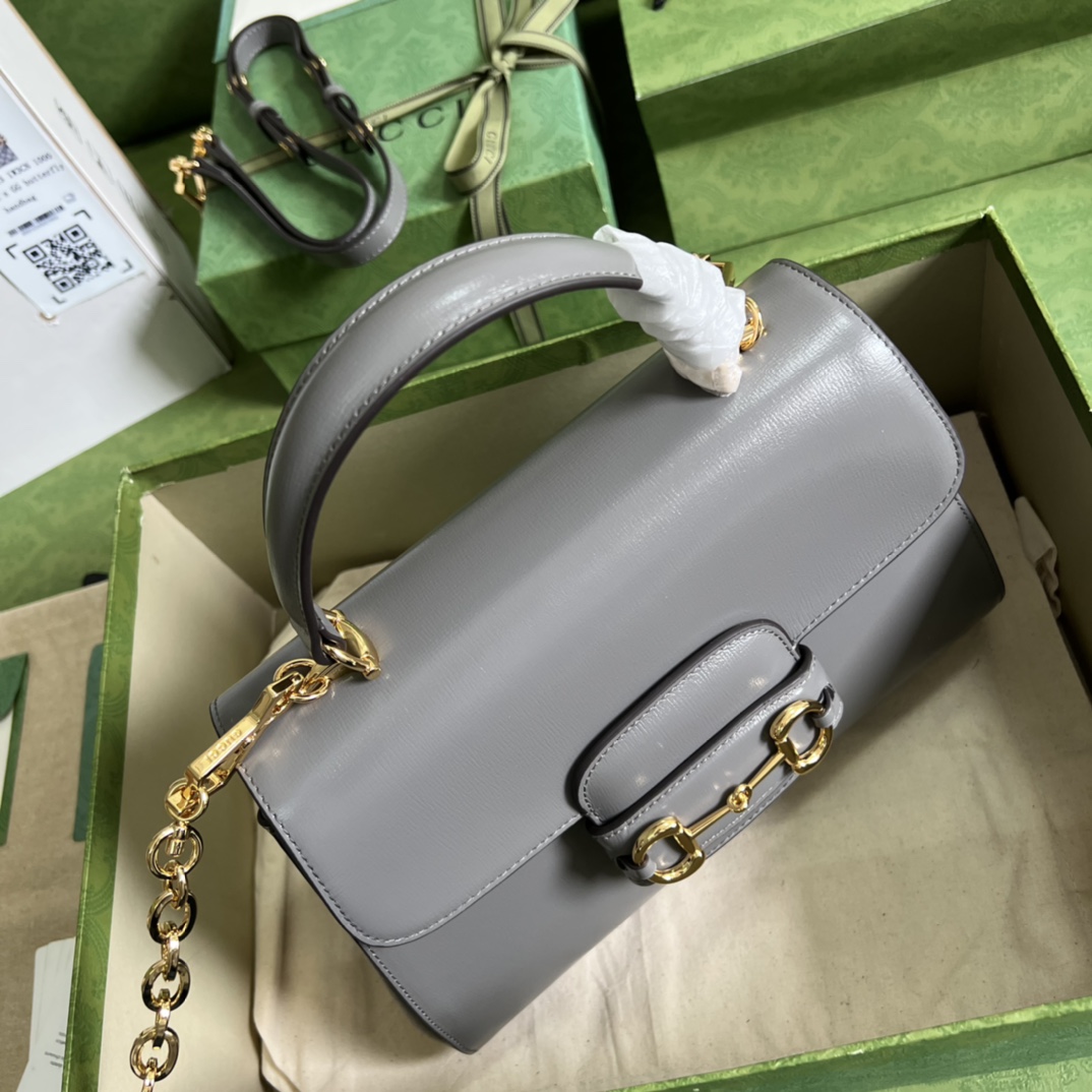 Bagsaaa Gvc*1 Horsebit 1955 mini bag grey - 22x16x10.5cm