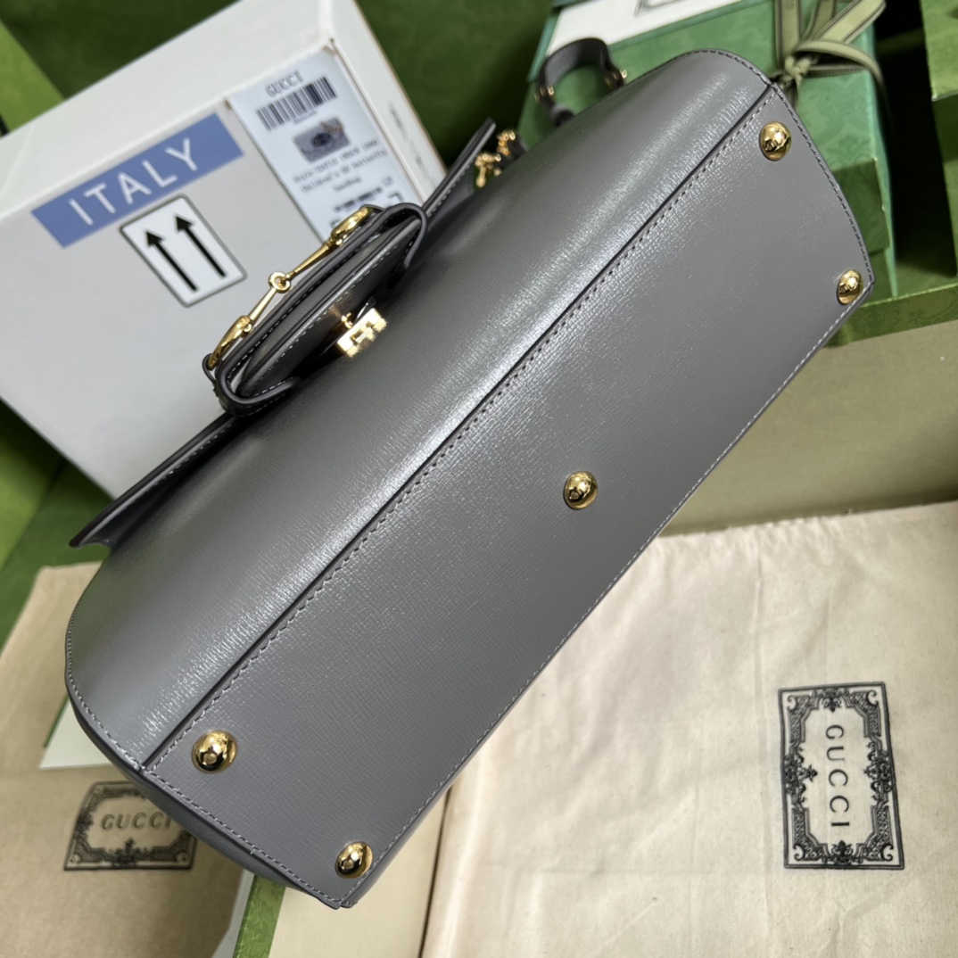 Bagsaaa Gvc*1 Horsebit 1955 mini bag grey - 22x16x10.5cm