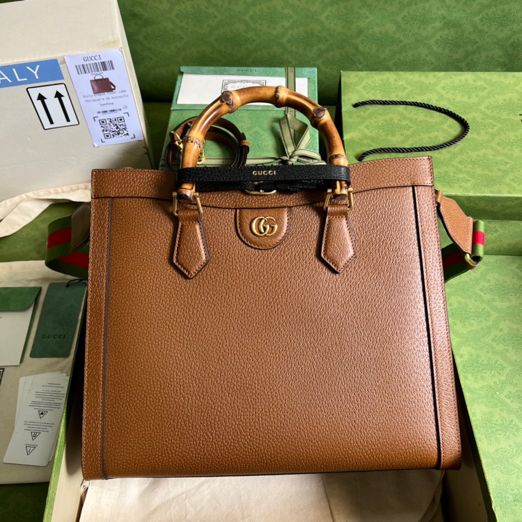 BAGSAAA Gvc*1 DIANA MEDIUM TOTE BAG BROWN