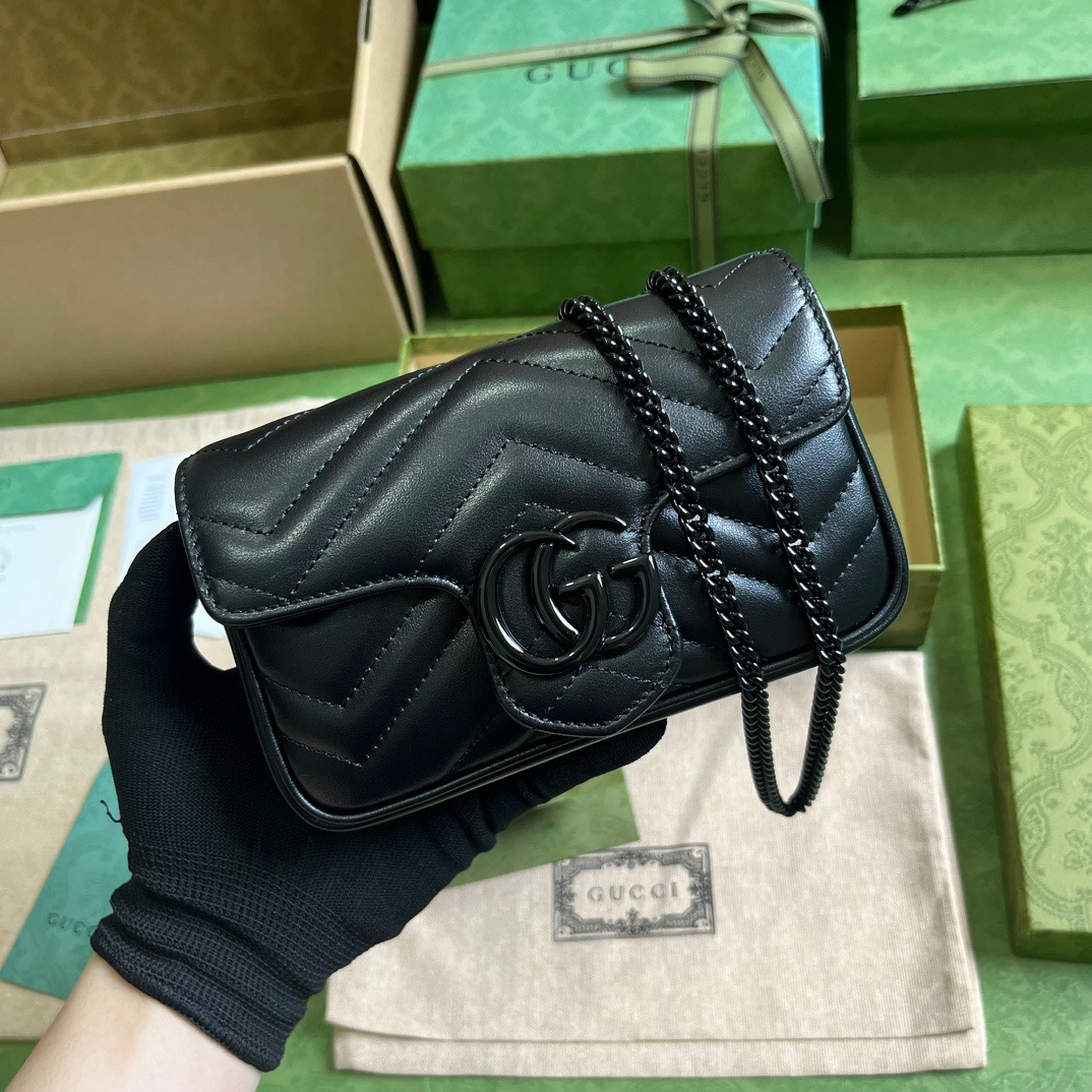 Bagsaaa Gvc*1 Marmont S*per Mini Bag - W16.5cm x H10cm x D4.5cm
