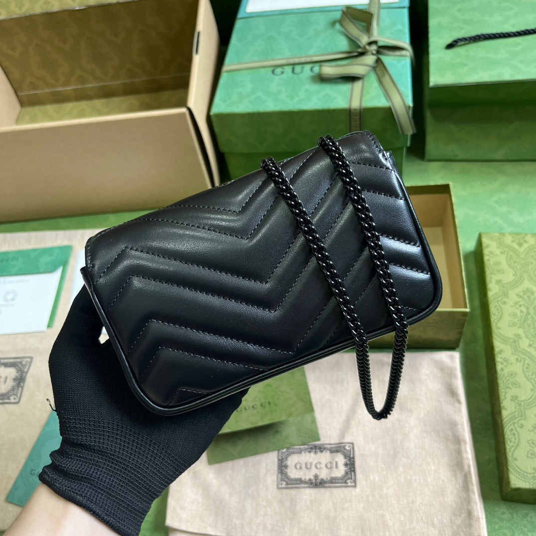 Bagsaaa Gvc*1 Marmont S*per Mini Bag - W16.5cm x H10cm x D4.5cm