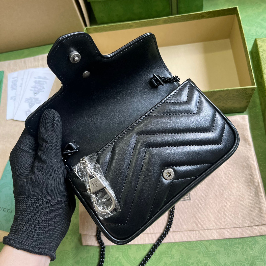 Bagsaaa Gvc*1 Marmont S*per Mini Bag - W16.5cm x H10cm x D4.5cm