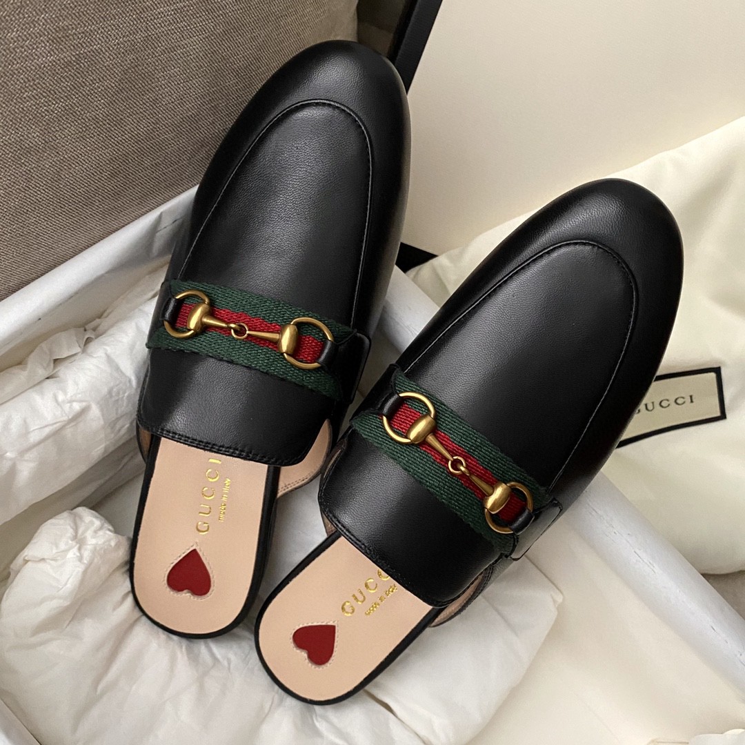 BAGSAAA WOMEN'S PRINCETOWN LEATHER SLIPPER BLACK LEATHER
