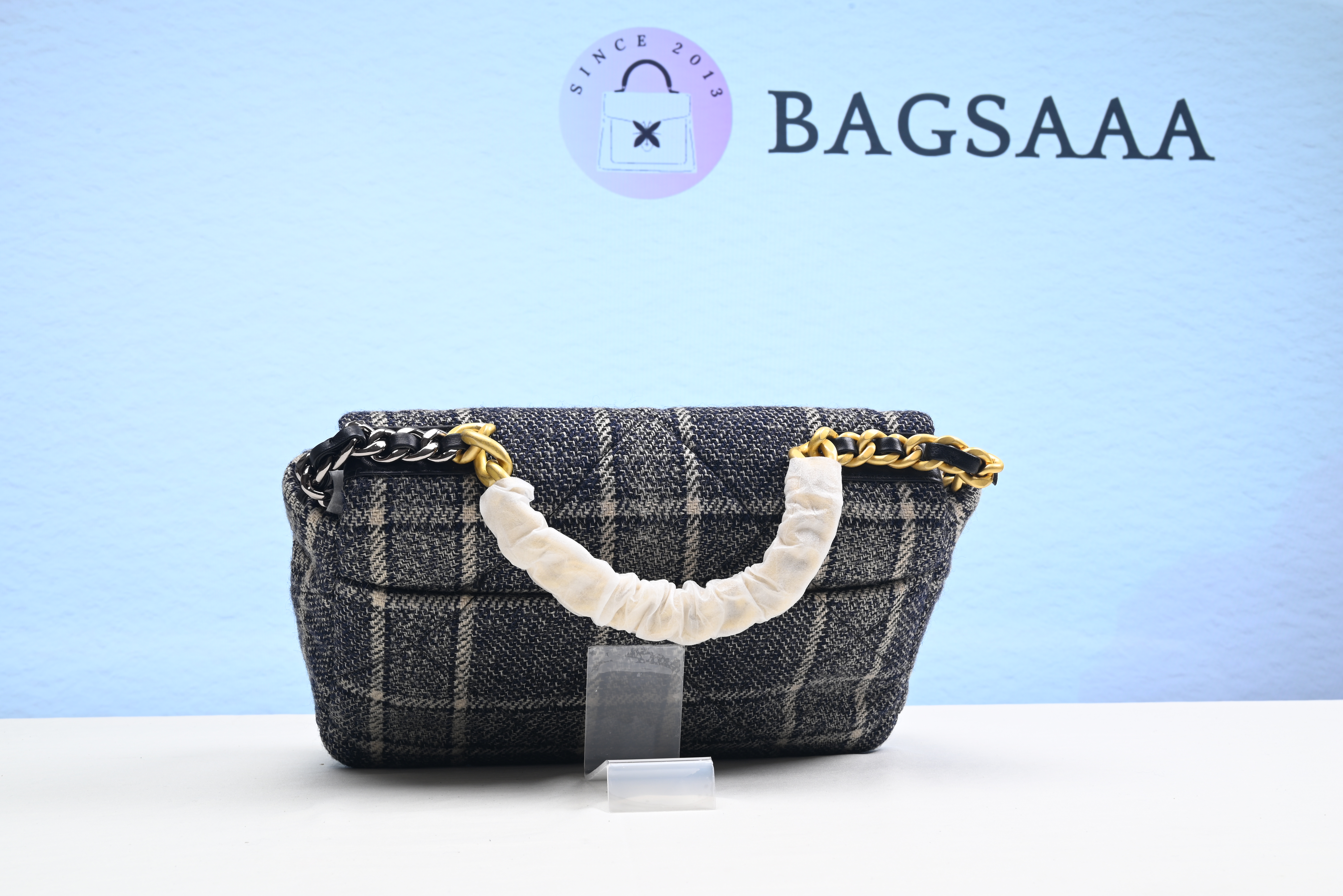 Bagsaaa Ch**el 19 Tweed Quilted - 20 × 30 × 10 cm