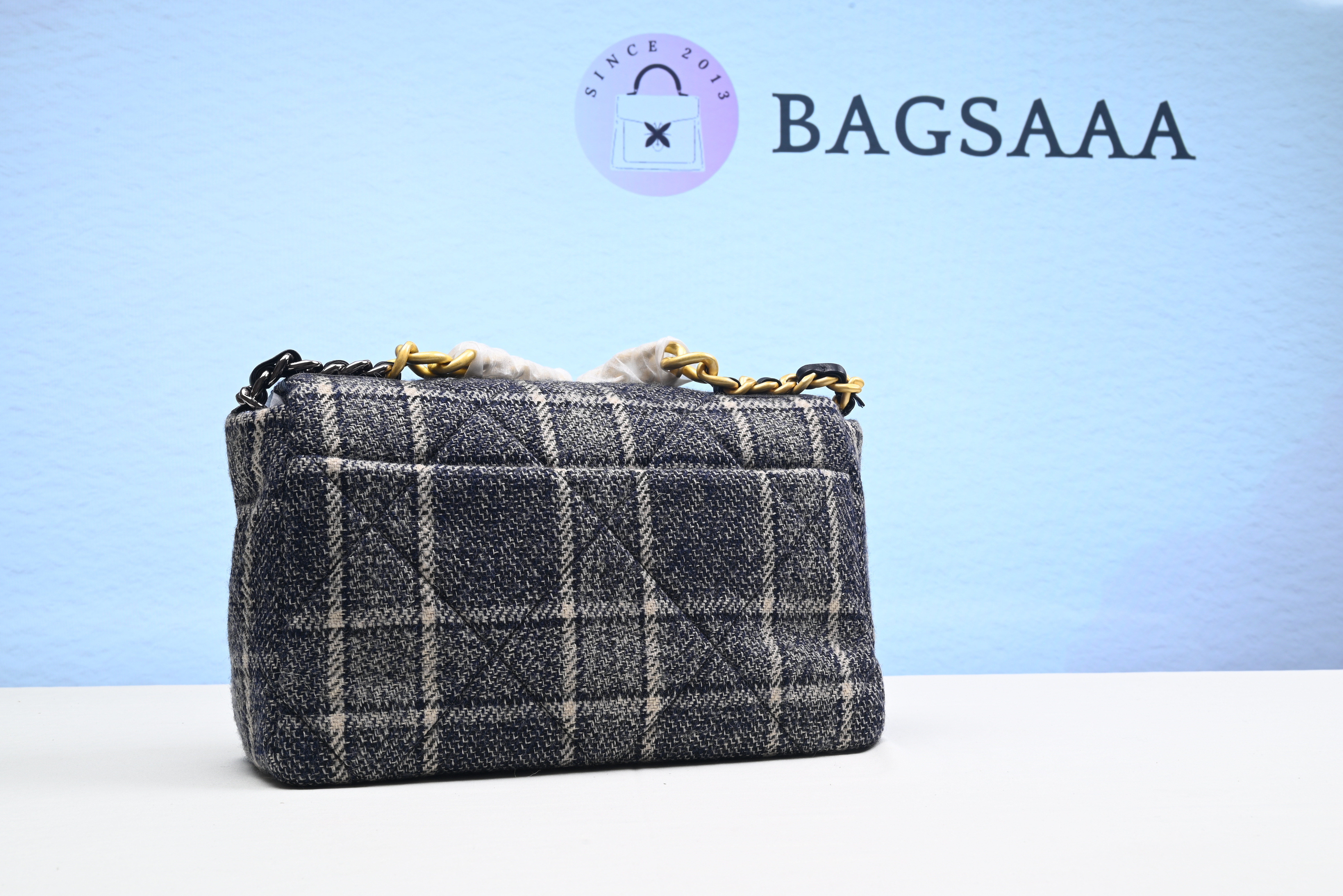 Bagsaaa Ch**el 19 Tweed Quilted - 20 × 30 × 10 cm