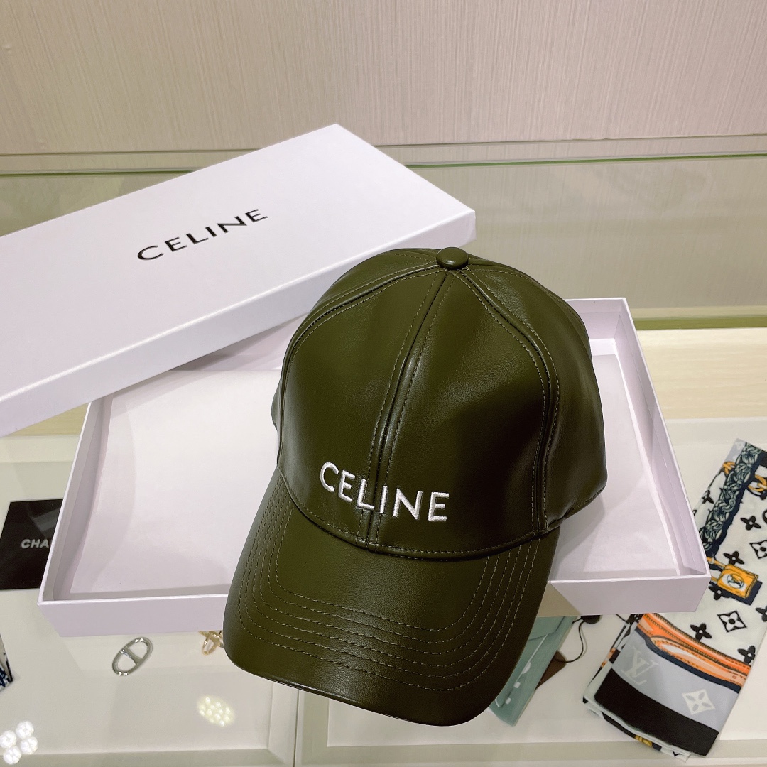Bagsaaa Ce1i*e Cap Green Leather