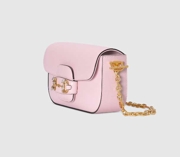 Bagsaaa Gvc*1 Horsebit 1955 Shoulder bag in pink - W24cm x H13cm x D5.5cm