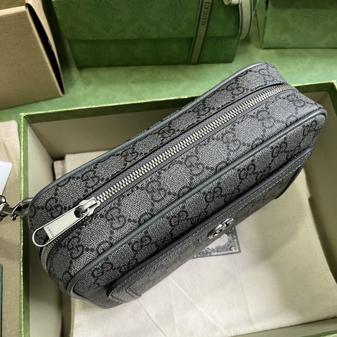 BAGSAAA Gv*c OPHIDIA GG POUCH GREY
