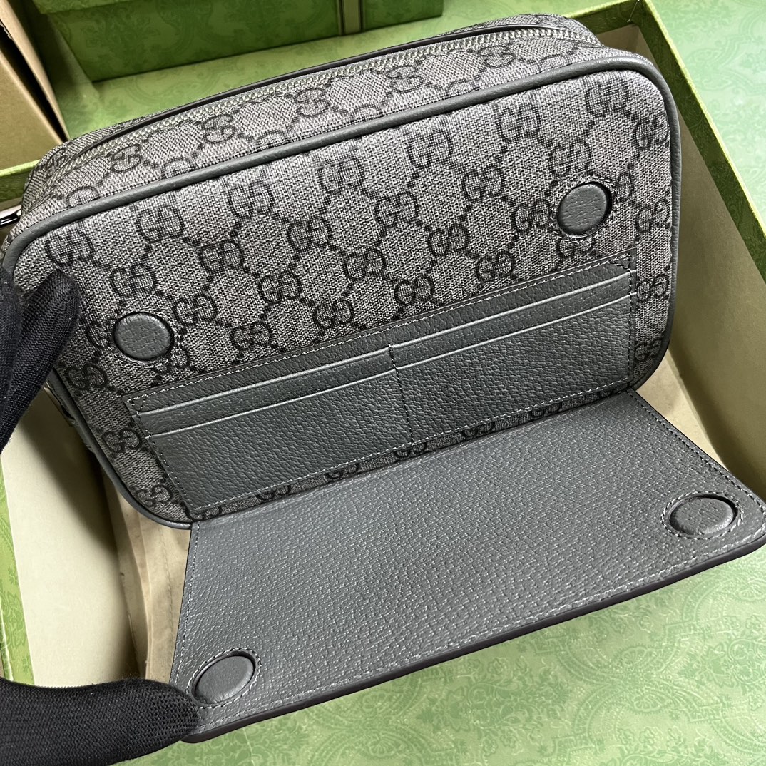 BAGSAAA Gv*c OPHIDIA GG POUCH GREY