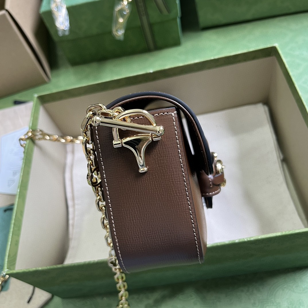Bagsaaa Gvc*1 Horsebit 1955 Shoulder bag in brown - W24cm x H13cm x D5.5cm