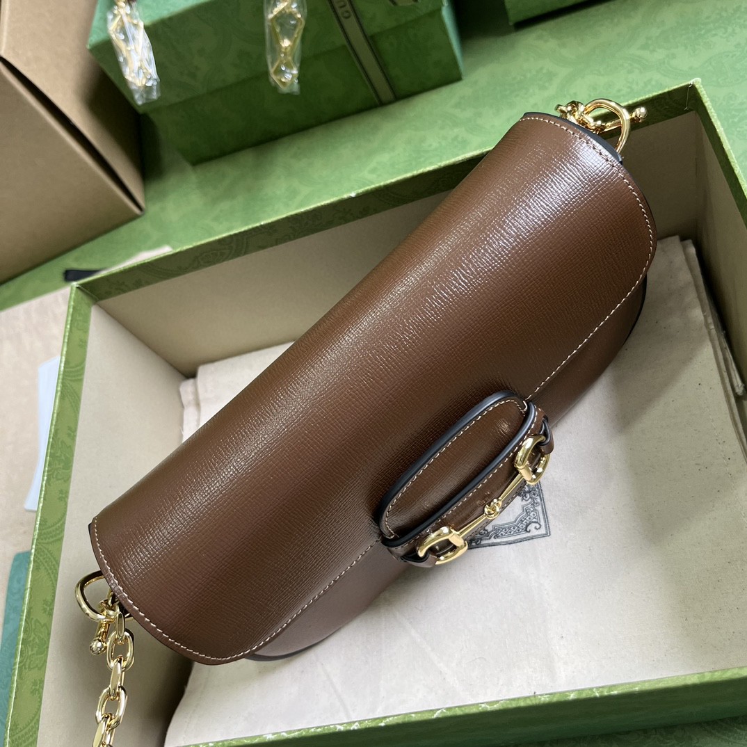 Bagsaaa Gvc*1 Horsebit 1955 Shoulder bag in brown - W24cm x H13cm x D5.5cm