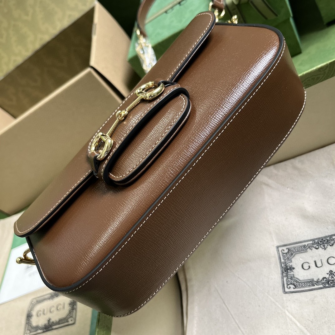 Bagsaaa Gvc*1 Horsebit 1955 Shoulder bag in brown - W24cm x H13cm x D5.5cm