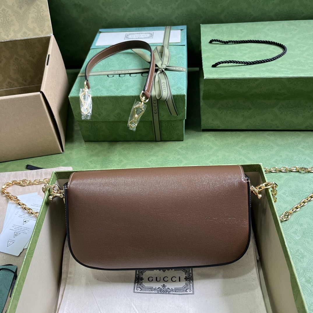 Bagsaaa Gvc*1 Horsebit 1955 Shoulder bag in brown - W24cm x H13cm x D5.5cm