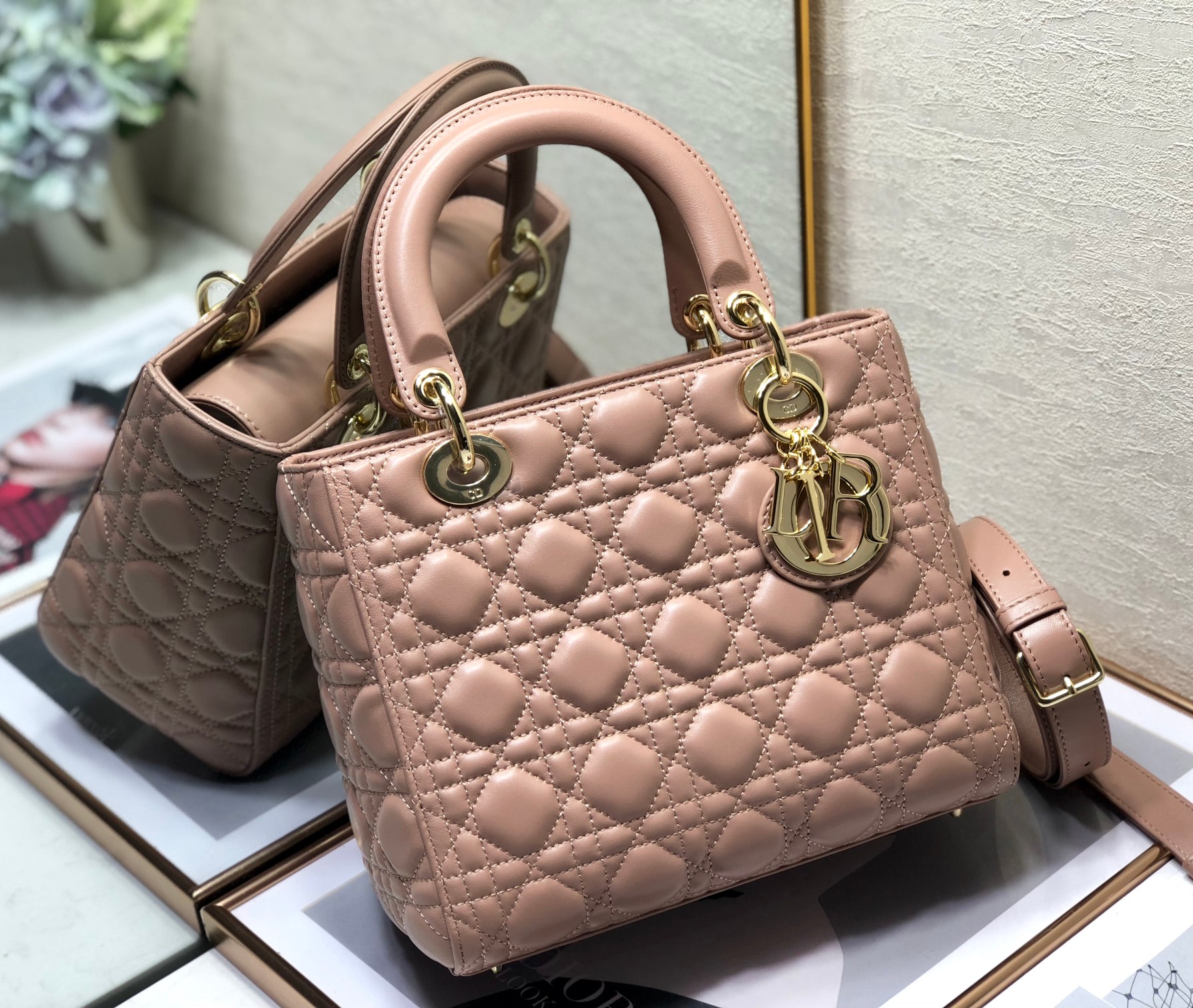 Bagsaaa D10r Lady Medium Nude Bag 24cm