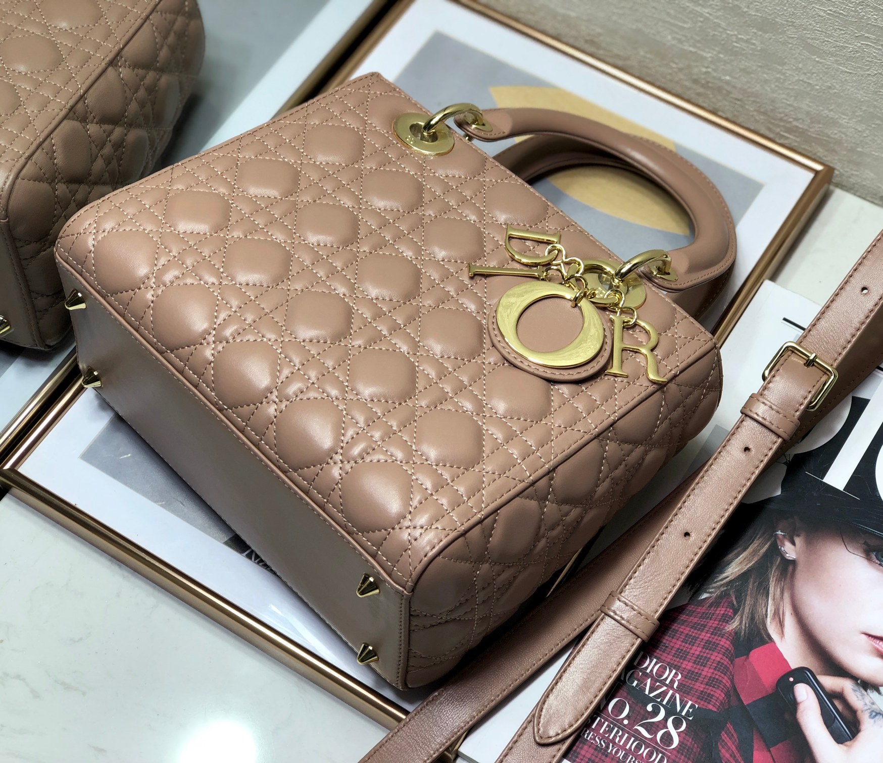 Bagsaaa D10r Lady Medium Nude Bag 24cm
