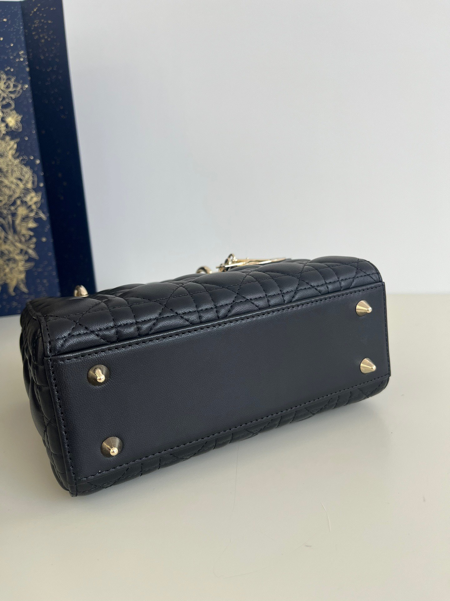 Bagsaaa Small Lady D10r My ABCD10r Bag Black Cannage Lambskin - 20 x 17 x 8 cm