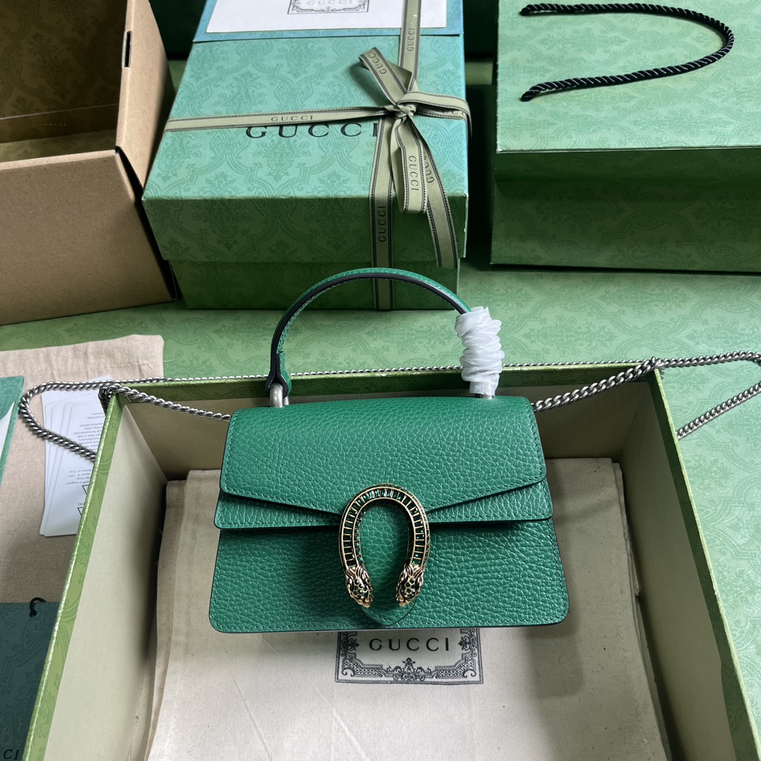 Bagsaaa Gvc*1 Dionysus mini top handle in green - 18x12x6cm