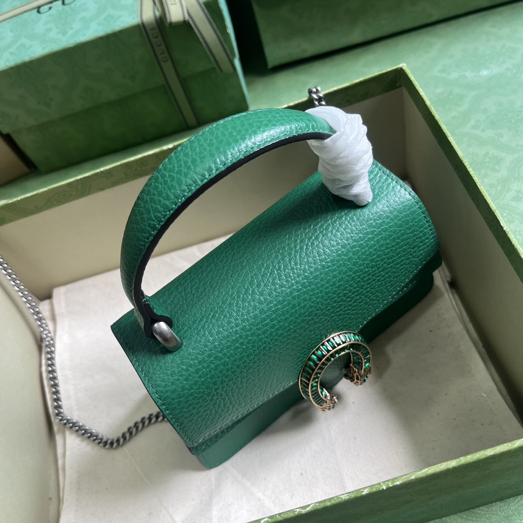 Bagsaaa Gvc*1 Dionysus mini top handle in green - 18x12x6cm