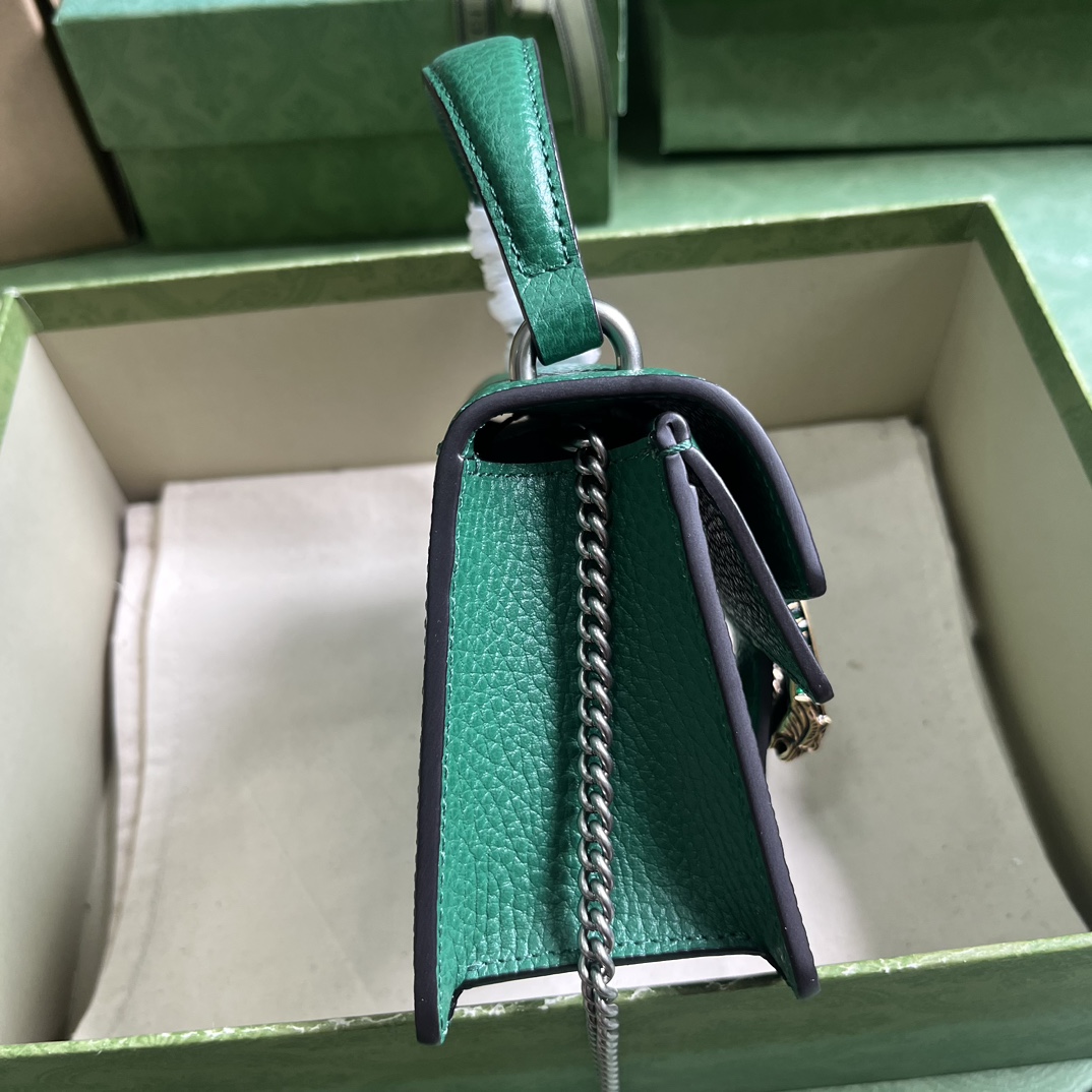 Bagsaaa Gvc*1 Dionysus mini top handle in green - 18x12x6cm