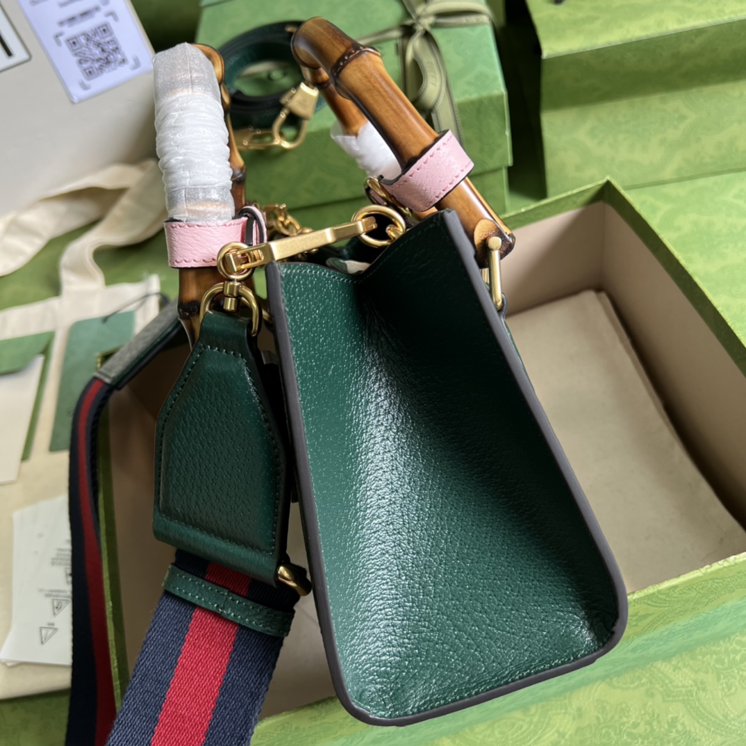Bagsaaa Gvc*1 Diana GG tote bag dark green - 20*16*10cm
