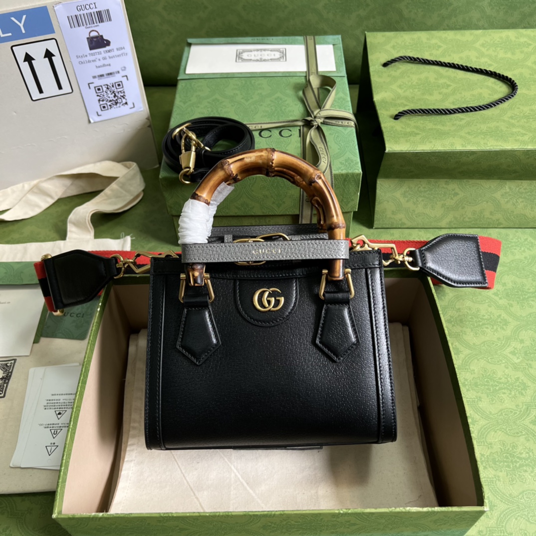 Bagsaaa Gvc*1 Diana GG tote bag black - 20*16*10cm