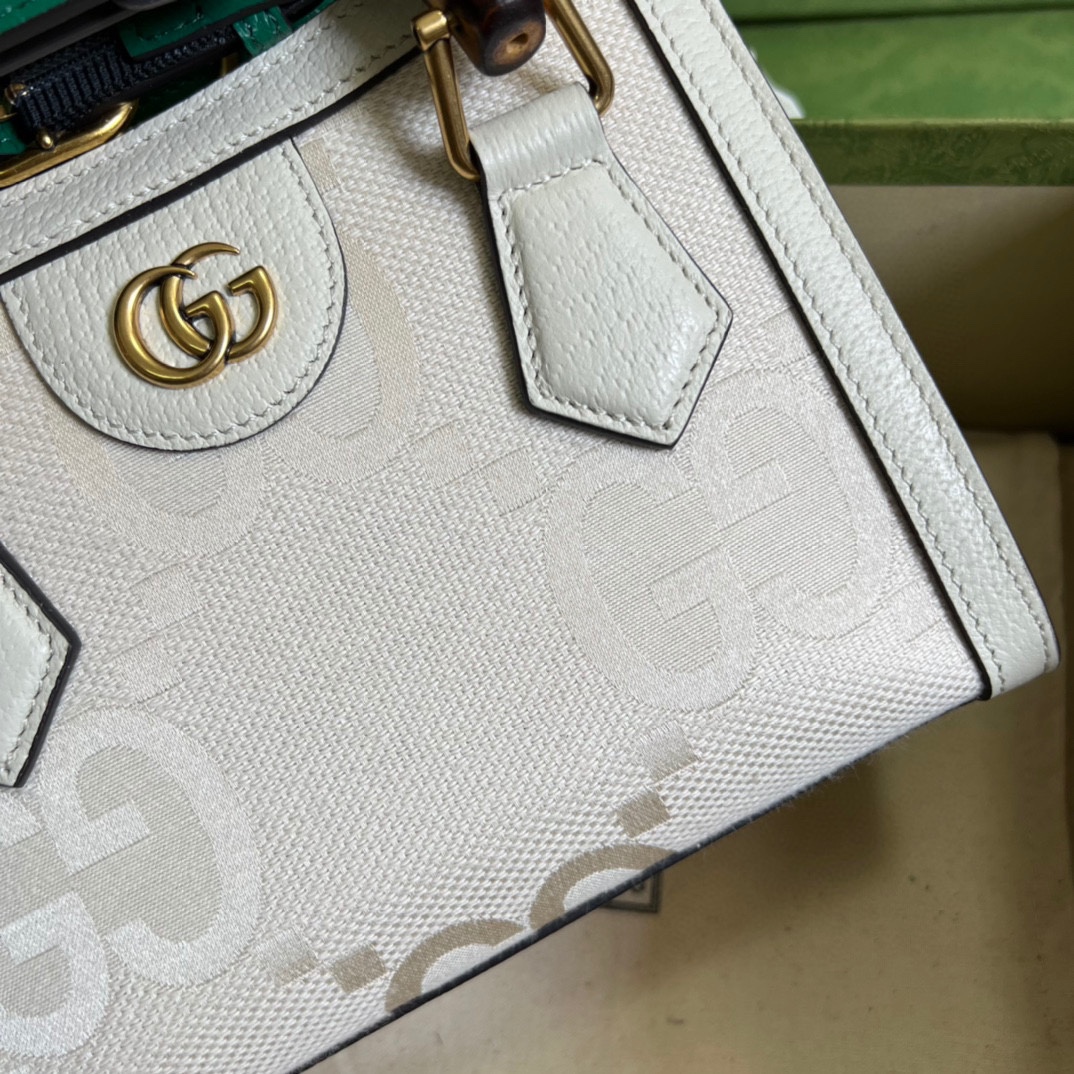 Bagsaaa Gvc*1 Diana GG Jumbo white tote bag - 20*16*10cm