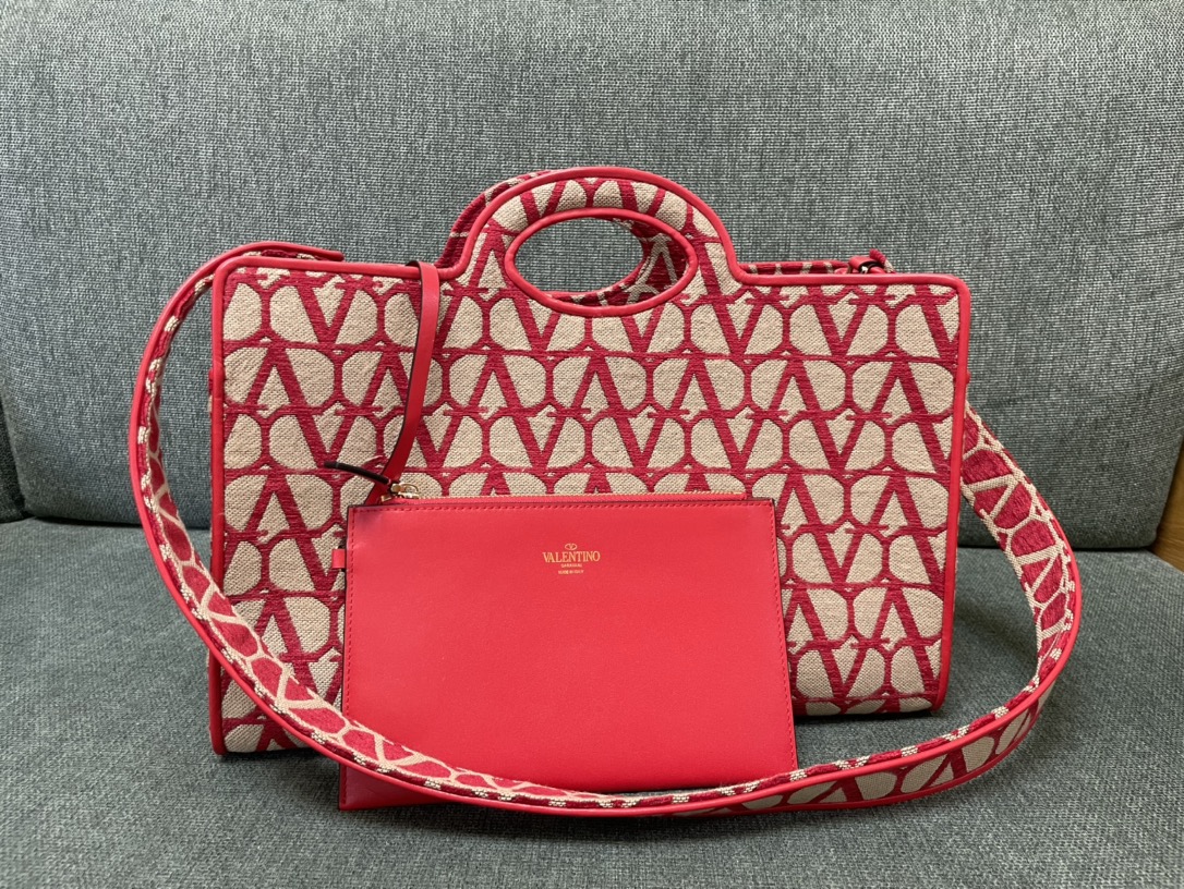 Bagsaaa Va1e*ntin0 Garavani La Troisième Toile Iconographe tote bag red