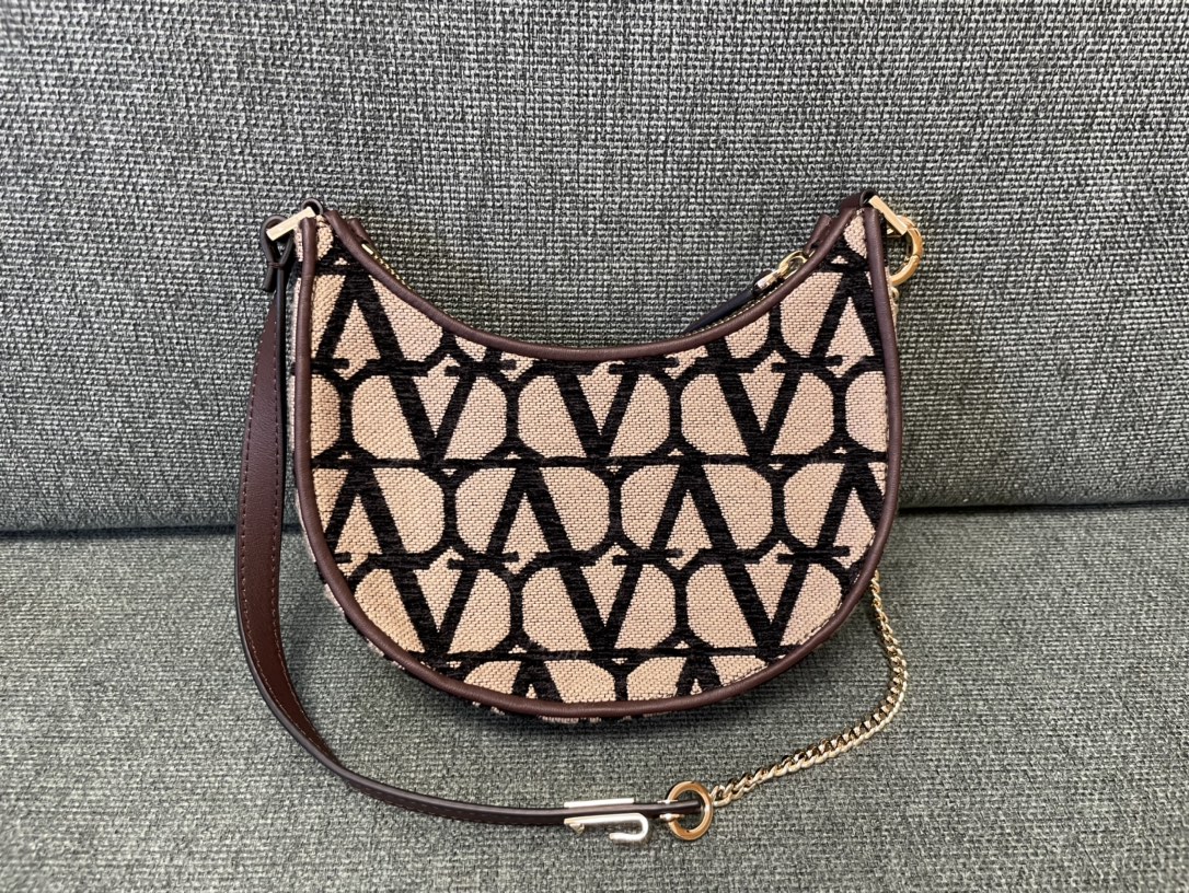 Bagsaaa Va1e*ntin0 Garavani VLogo Toile Iconographe Mini shoulder brown