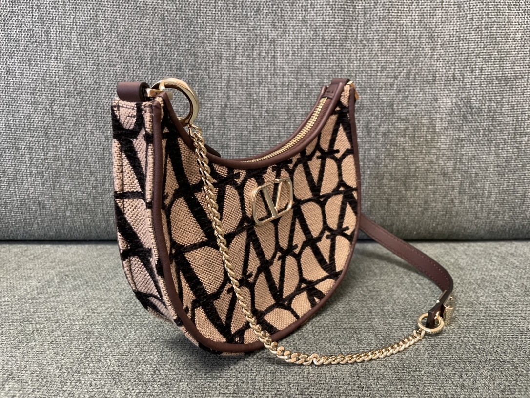 Bagsaaa Va1e*ntin0 Garavani VLogo Toile Iconographe Mini shoulder brown