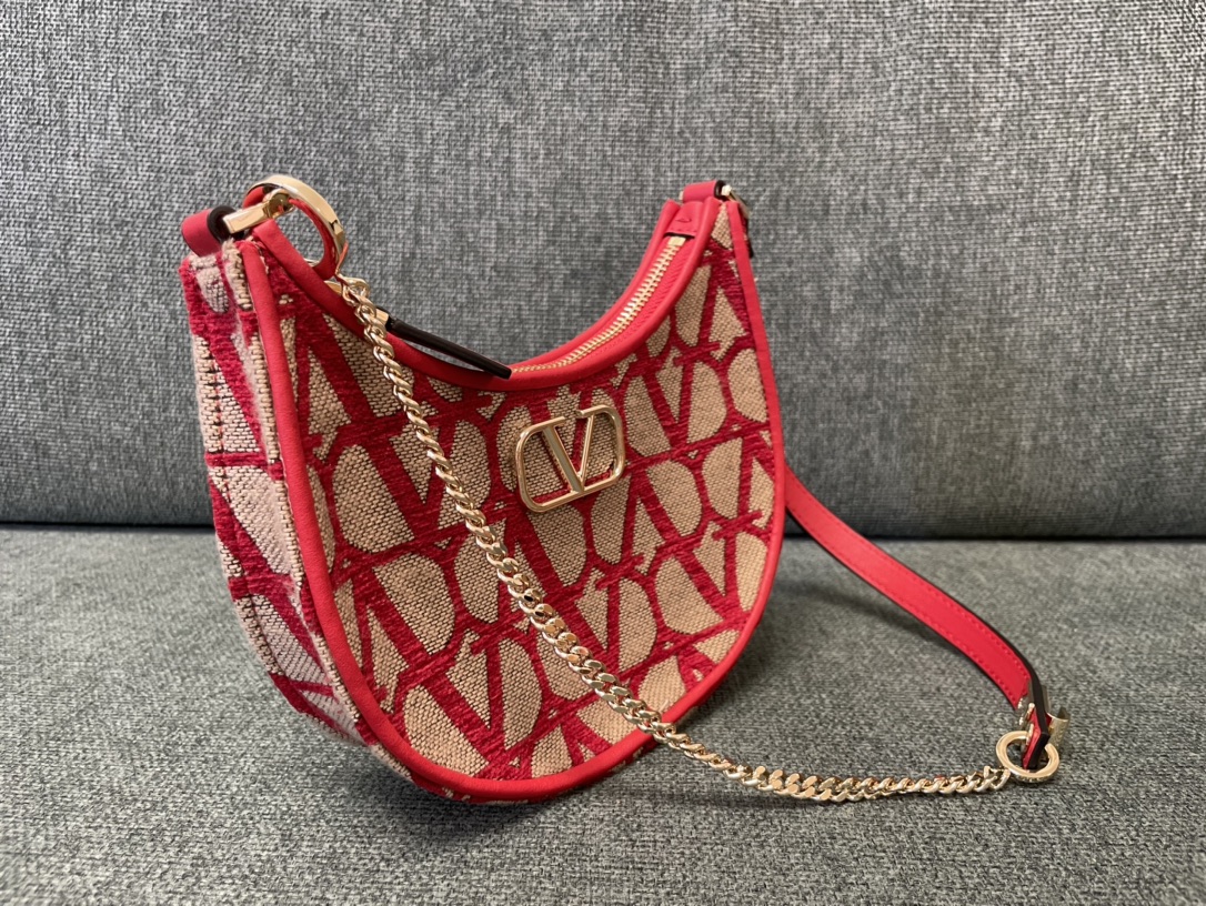 Bagsaaa Va1e*ntin0 Garavani VLogo Toile Iconographe Mini shoulder red