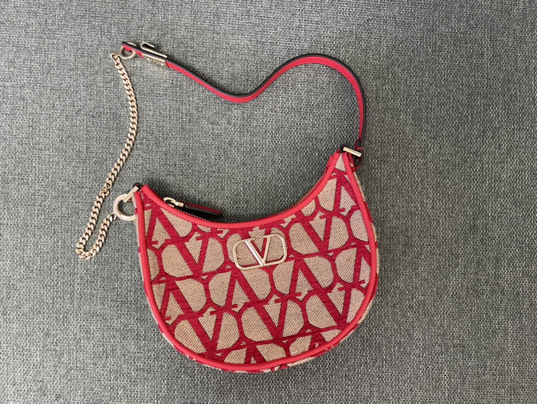 Bagsaaa Va1e*ntin0 Garavani VLogo Toile Iconographe Mini shoulder red